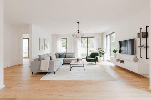 Titelbild - Erstbezug: Repräsentative Vier-Zimmer-Gartenwohnung mit großzügigen Terrassen