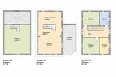 Grundriss EG,OG&DG Wohnhaus - 