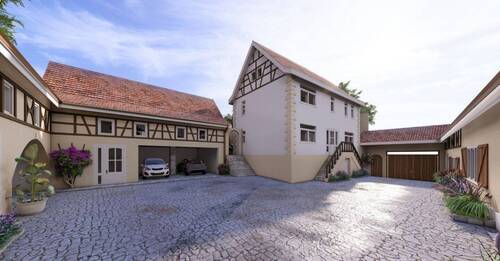 Ansicht Innenhof - 1 Zimmer Einfamilienhaus zum Kaufen in Seeheim-Jugenheim / Ober-Beerbach