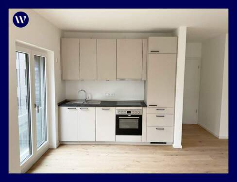 Kochbereich mit Einbauküche - Neubaukomfort* helle 3 Zimmer* Loggia* Einbauküche* guter Schnitt* Tageslichtbad* Abstellraum*Aufzug