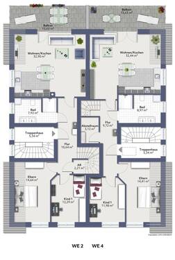 Dachgeschoss WE 2 + 4 - 