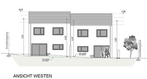 Ansicht Westen - 5 Zimmer Doppelhaushälfte zum Kaufen in Regensburg