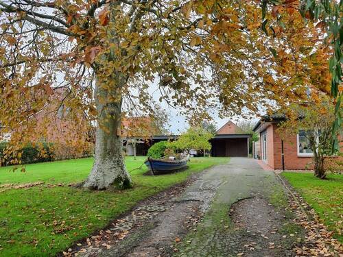 Auffahrt mit Carports - 