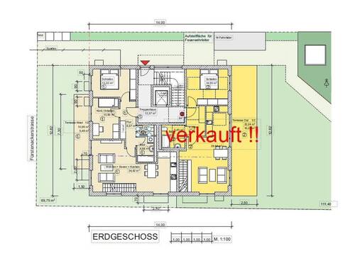 Grundriss - Moderne Neubauwohnung mit großzügigem Südwest-Garten in München-Solln