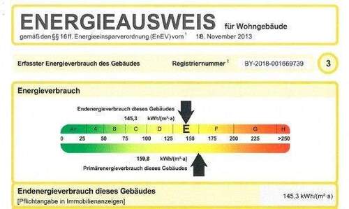 Ausschnitt Energieausweis - 