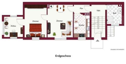Möblierung/Anordnung beispielhaft - 