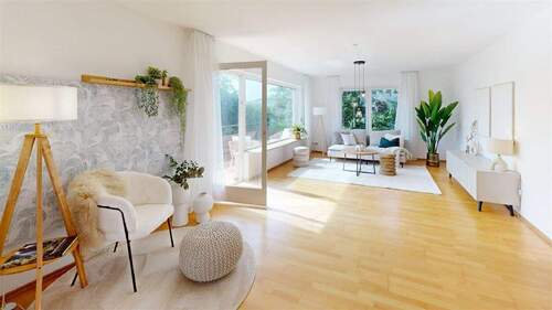 EG_Wohnzimmer mit Zugang zum Balkon - 