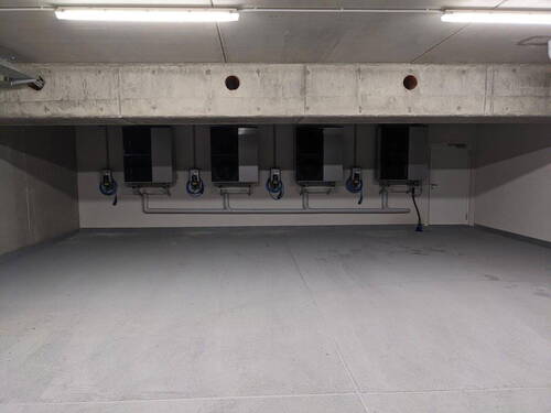 Tiefgarage mit Wärmepumpen - 