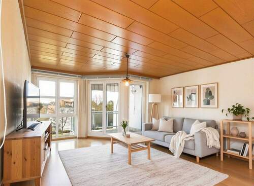 Wohnzimmer - (Einrichtungsvorschlag) - Etagenwohnung mit 60,90 m&sup2; in Stuttgart zum Kaufen