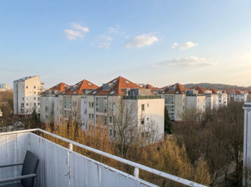 Aussicht Balkon - Etagenwohnung mit 60,30 m&sup2; in Berlin zum Kaufen