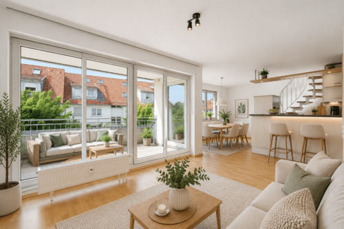 Schicke Wohnung - Helle Galeriewohnung schick & modern mit ++Panorama-Terrasse++Tiefgarage++