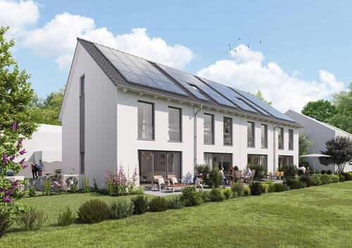 Ansicht Gartenseite - 4 Zimmer Reihenmittelhaus zum Kaufen in Darmstadt