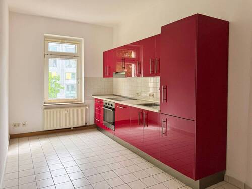 Küche mit Einbauküche - Etagenwohnung mit 62,00 m&sup2; in Leipzig zum Kaufen