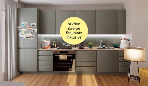 Offene Wohnküche - Dachgeschosswohnung mit 8 m² Dachterrasse in Südausrichtung