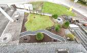 Blick von oben auf den Garten - 