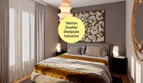 Gemütliches Schlafzimmer - Dachterrasse mit Südausrichtung - Eigentumswohnung mit 3 Zimmern