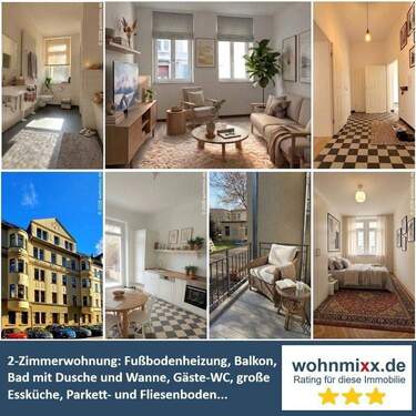 F1-2_Vorschaubild_Portale - 2-Raum-Wohnung mit perfekter Ausstattung: Fußbodenheizung, Balkon, Bad mit Du & Wanne, Gäste-WC...