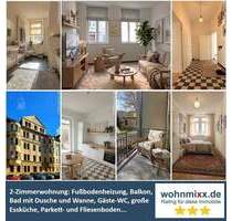 2-Raum-Wohnung mit perfekter Ausstattung: Fußbodenheizung, Balkon, Bad mit Du & Wanne, Gäste-WC... - Chemnitz Bernsdorf