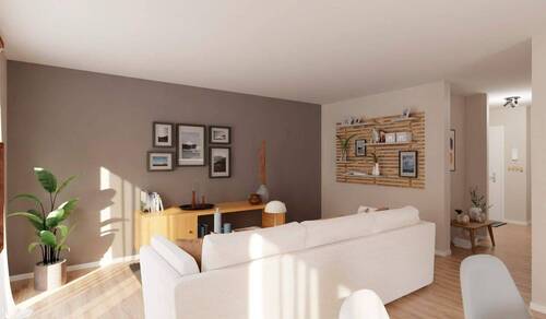 Heller Wohnbereich dank bodentiefer Fenster - 3 Zimmer Etagenwohnung zum Kaufen in Zossen