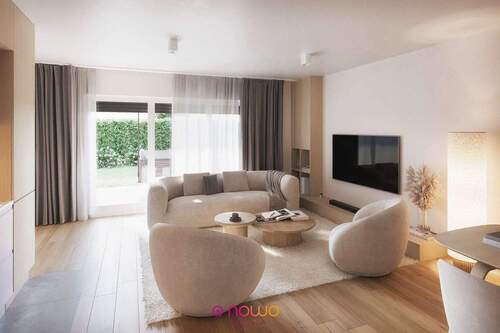 Whg. 1 - Teilansicht Wohnbereich mit Zugang zur Terrasse - Etagenwohnung mit 94,20 m&sup2; in Wolfenbüttel zum Kaufen