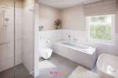 Whg. 1 - Bad mit Wanne, Dusche und Fenster - 