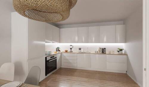 Die offene Wohnküche lädt zum gemeinsamen Kochen ein - Kompakte Eigentumswohnung mit moderner Ausstattung