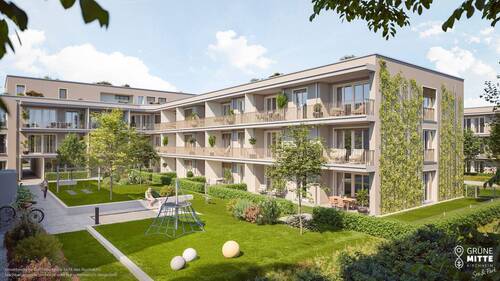 Illustration 1 - 1-Zi.-Apartment mit Balkon zum grünen Innenhof mit Parkblick