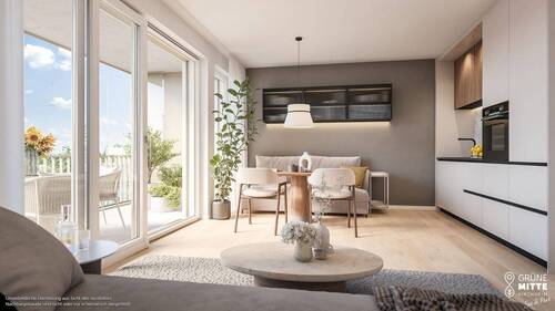 Wohn- u. Einrichtungsbeispiel - 1 Zimmer Etagenwohnung in Kirchheim b. München