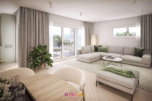 Whg. 20 - Teilansicht Wohnbereich mit Zugang zur Dachterrasse - 