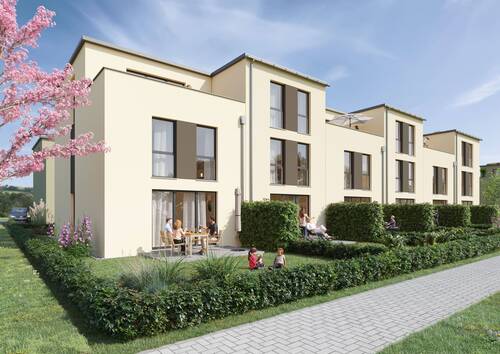 Außenansicht Garten - Reihenmittelhaus mit 156,00 m&sup2; in Messel zum Kaufen