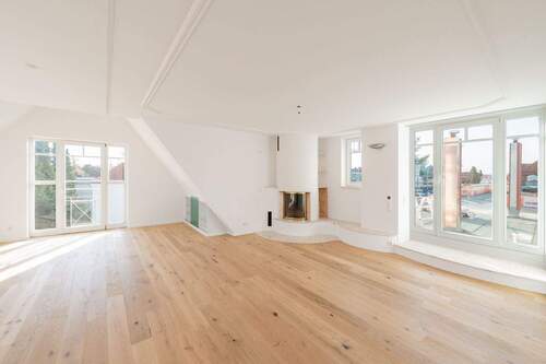 Wohnzimmer - Aigner - Lichtdurchflutete Maisonettewohnung in Nymphenburg mit traumhafter Dachterrasse