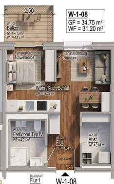 W-1-08 - Etagenwohnung in Neuerburg