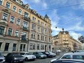 Straßenansicht aus Helgolandstraße - Mehrfamilienhaus, Wohnhaus in Dresden