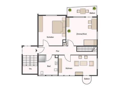 Wohnung Nr. 2 OG rechts - Haus 92 - 