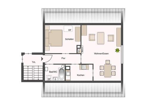 Wohnung Nr. 4 DG rechts - Haus 92 - 