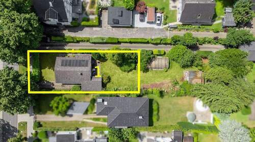 Luftbild mit Bauplatz 1 - Baupartner gesucht für Neubau-Doppelhaus inmitten der Walddörfer