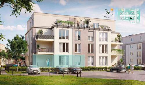 Ihre Wohnung markiert in der Außenansicht - 