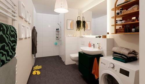 Eine bodengleiche Dusche gestaltet die Morgenroutine einfach - 