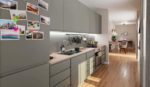 Offene Küche - Großzügige Wohnung mit Süd-Balkon und Keller