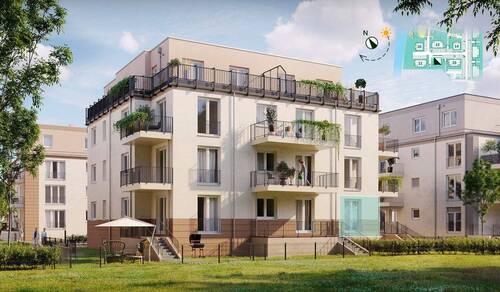 Ihre Wohnung markiert in der Außenansicht - 