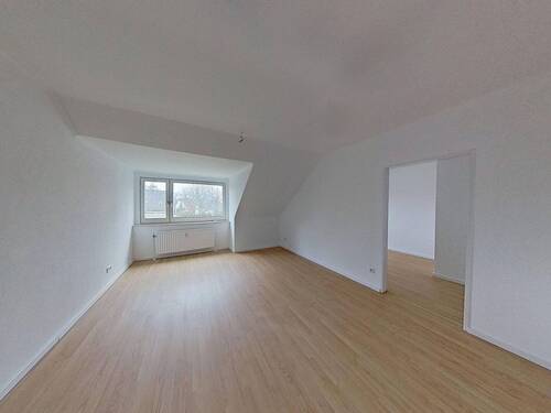 Ansicht I: Wohnzimmer - ** Große 2,5-Zimmer-Dachgeschosswohnung mit Badewanne **