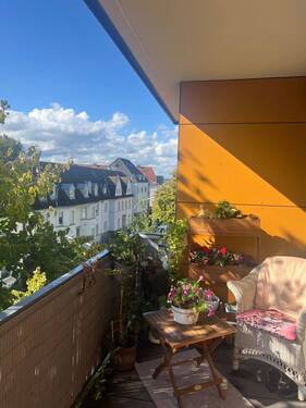Blick vom Balkon - 2 Zimmer Etagenwohnung in Mönchengladbach