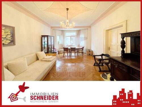 Titelbild - IMMOBILIEN SCHNEIDER - Schwabing West - bezugsfreie, tolle 3,5 Zimmer Altbau-Wohnung mit Balkon