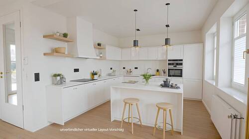 V1658 Küche mit virtuellem unverbindlichem Layout-Vorschlag - Erdgeschoss - 
