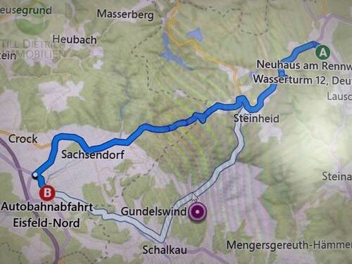 Route 24 km ca. 30 Minuten Fahrzeit - 