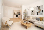 Visualiserung_2Z Wohn-Koch-Essbereich - 2 Zimmer Etagenwohnung in Chemnitz