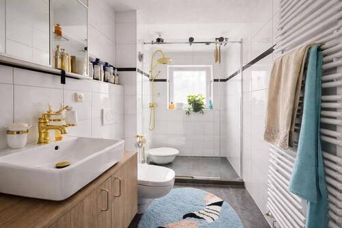 Badezimmer - Etagenwohnung mit 47,00 m&sup2; in Schwäbisch Gmünd zum Kaufen