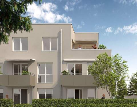 Westansicht W3 im EG u. W6 im 1.OG - 3 Zimmer Etagenwohnung in Fürth