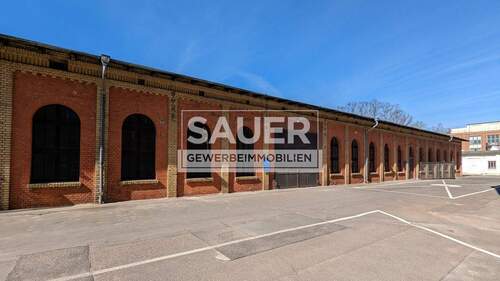 Geb. 126 Gebäudeansicht - 350-766 m² denkmalgeschützte Ausstellungs-Produktionshalle *2734*