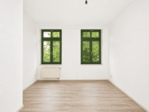 Schlafzimmer mit neuem Boden - 3 Zimmer Etagenwohnung in Chemnitz